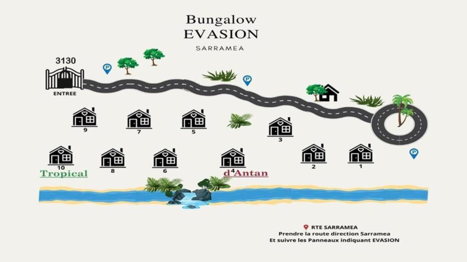 Evasion Bungalow Tropical Spa Sarraméa Kültér fotó